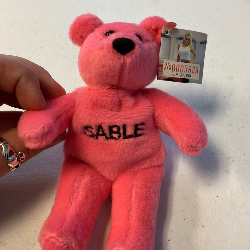 NWT 1999 WWF Sable Attitude Bear 🐻 💗